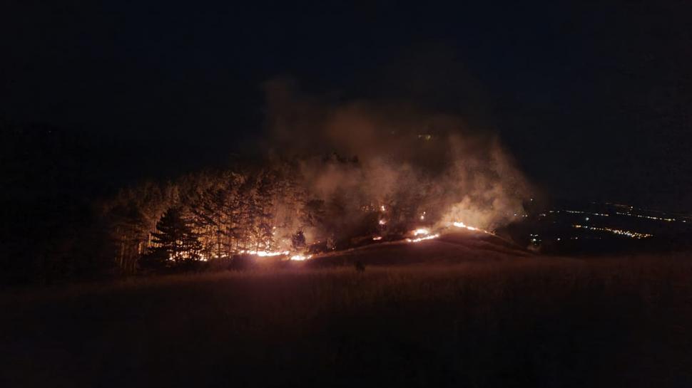 Incendiu de pădure, întins pe 2.000 mp, în comuna Inuri, județul Alba 722434