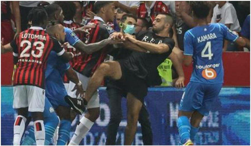 Bătaie generală în Franţa: Fanii lui Nice au invadat terenul în meciul cu Marseille
