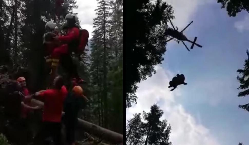 Misiune de salvare ”deosebit de dificilă” în Piatra Craiului: Un bărbat cu experiență în ascensiuni montane a căzut în gol aproape 30 de metri
