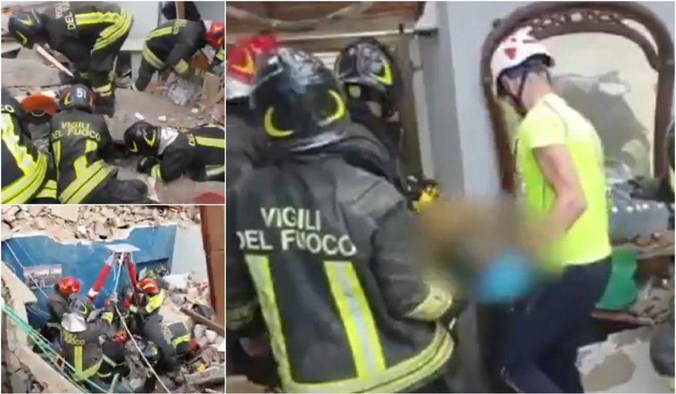 Bilanţul victimelor după prăbuşirea blocului din Torino. Un copil a murit şi trei români au fost răniţi