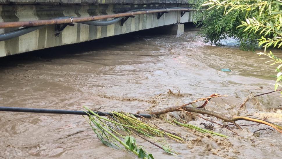 Ploile au inundat străzi și zeci de gospodării în județul Brașov 724256