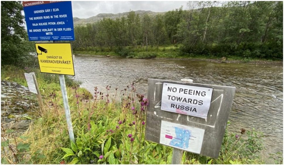 Un semn ciudat a apărut la granița Norvegiei cu Rusia: „Nu urinaţi spre Rusia” 