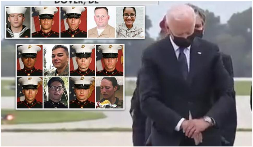Sicriele cu trupurile americanilor căzuți în Kabul au ajuns acasă. Joe Biden și soția acestuia au participat la ceremonie 724395