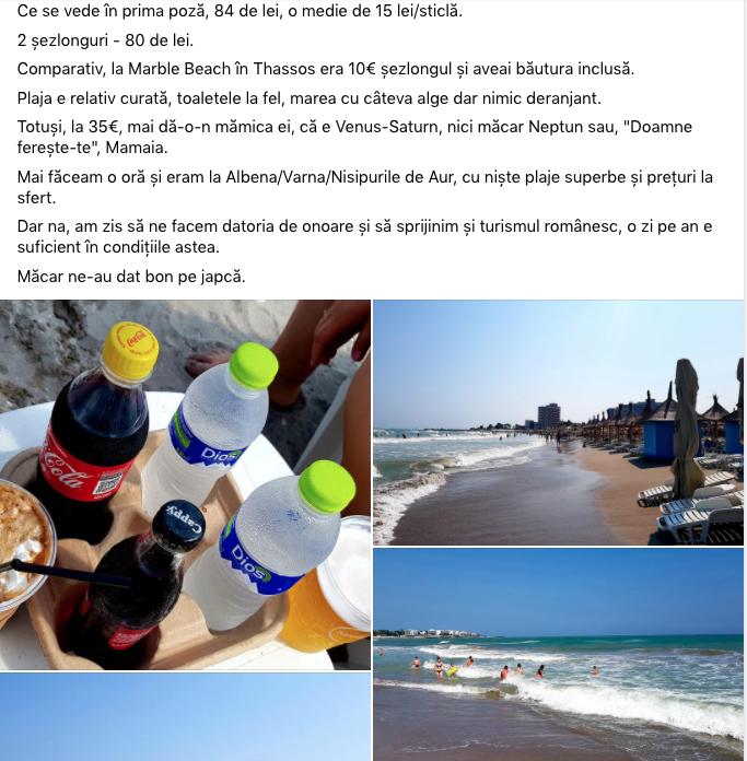 Un turist a comparat preţurile din România cu cele din Grecia: ”Doar bogaţii se duc la mare la noi. Săracii se duc în Grecia”  724584