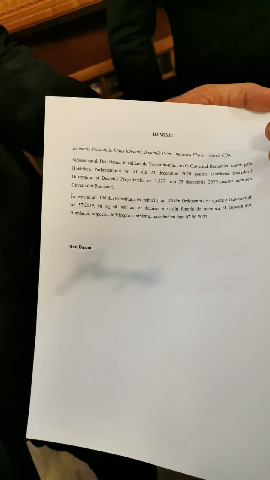 Dan Barna a anunțat demisiile miniștrilor USR: ”Florin Cîțu a dinamitat această coaliție” 725591
