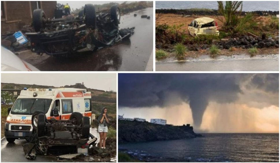 Doi morți și 9 răniți în Italia, după ce o tornadă a luat pe sus mai multe mașini