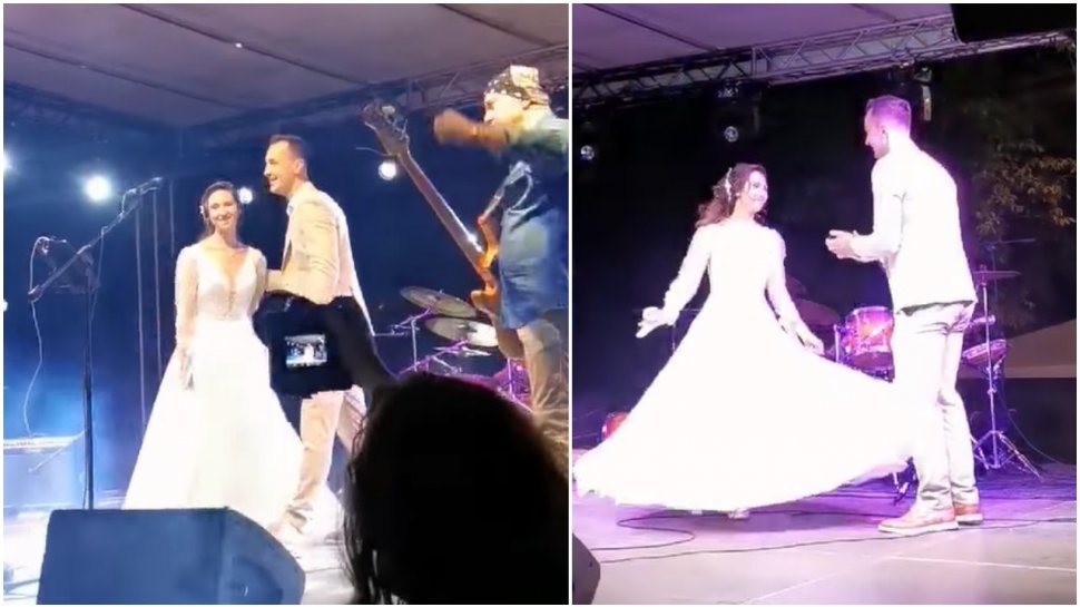 Mireasa furată şi dusă pe scenă, la un concert în Buzău