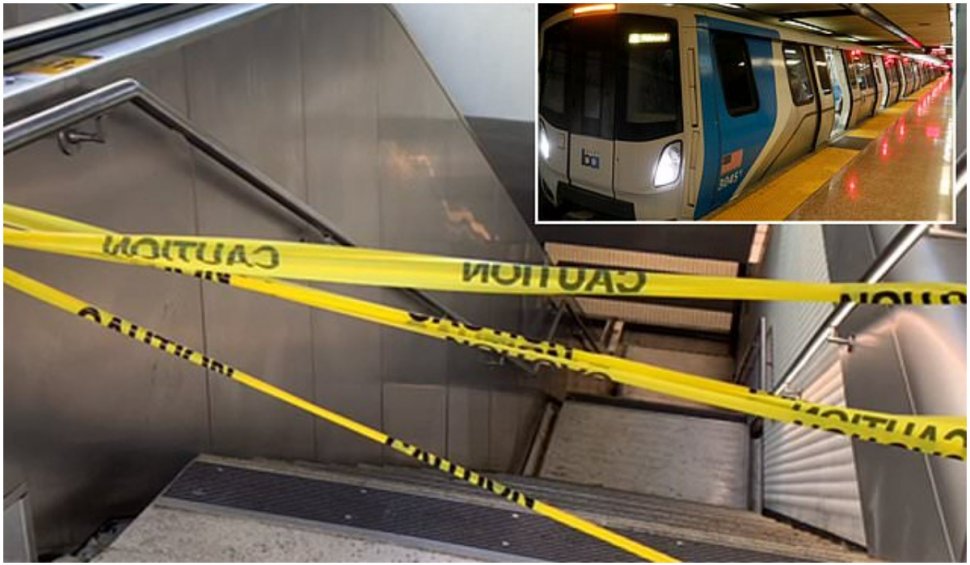 O femeie a murit după ce lesa câinelui pe care o avea prinsă de talie a tras-o pe șina metroului care pleca din stație
