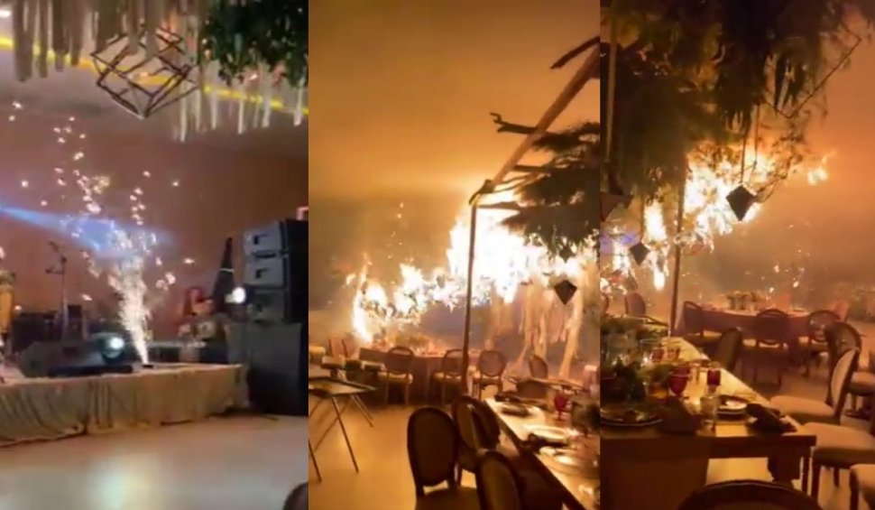 Incendiu devastator la o nuntă, din cauza artificiilor, chiar în timpul dansului mirilor, în Mexic