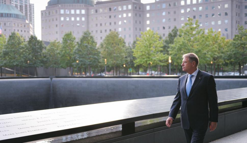 Klaus Iohannis a depus flori la memorialul victimelor atentatelor teroriste din 11 septembrie, la New York 728033