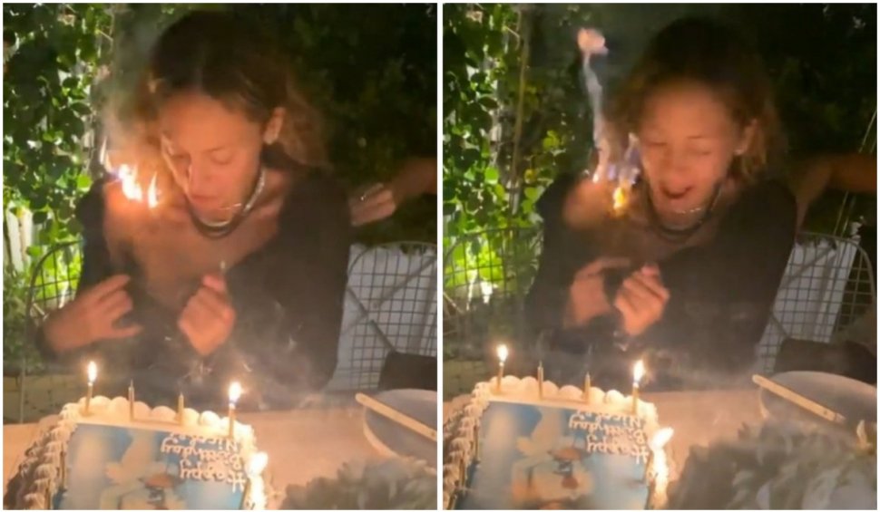 Părul unei cunoscute actrițe americane a luat foc în timp ce sufla în lumânările de pe tortul de ziua ei