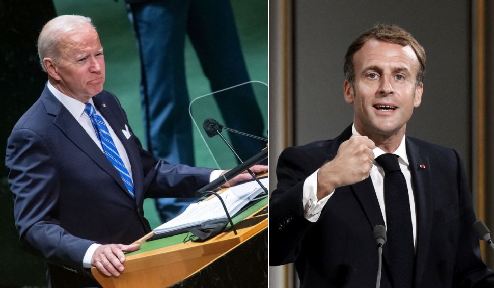 Joe Biden și Emmanuel Macron, prima discuție după scandalul submarinelor