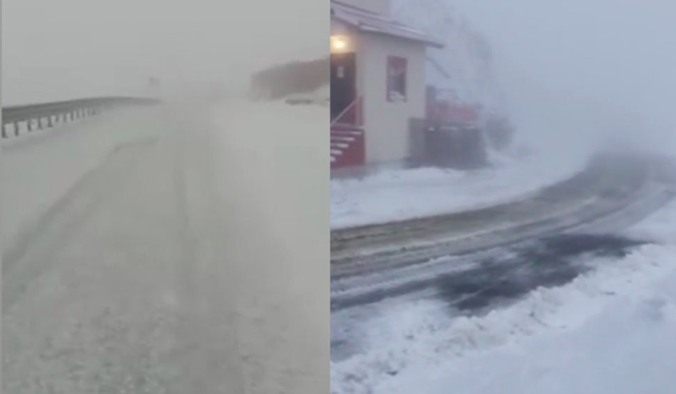 Primele imagini cu iarna pe Transfăgărășan și Transalpina. Dimineaţă cu 14 recorduri termice negative