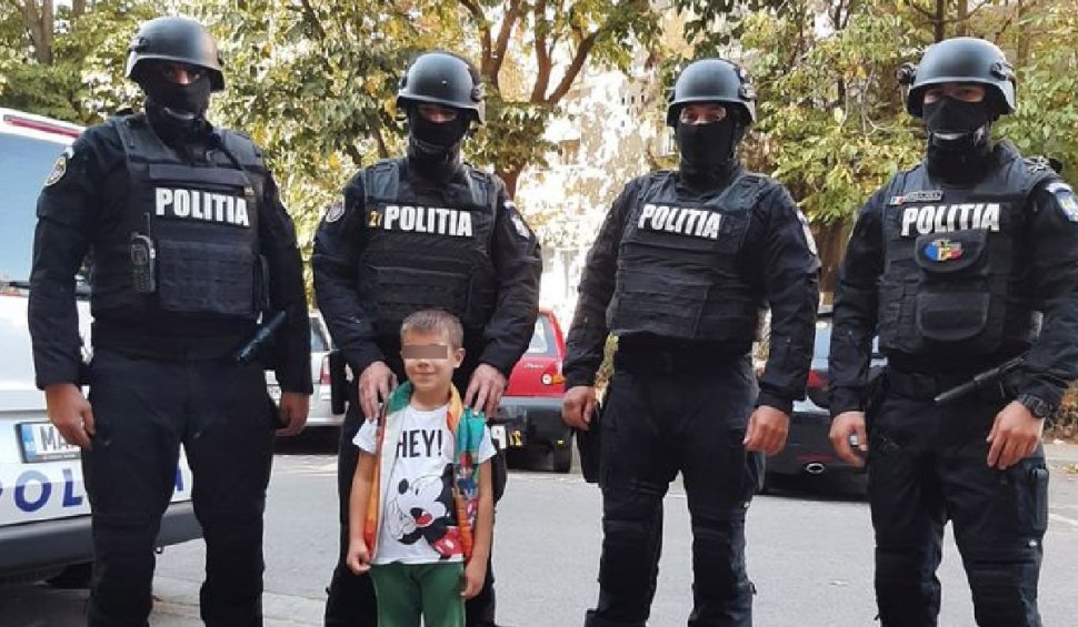 Surpriză de proporţii făcută de poliţişti pentru un copil, în Oradea