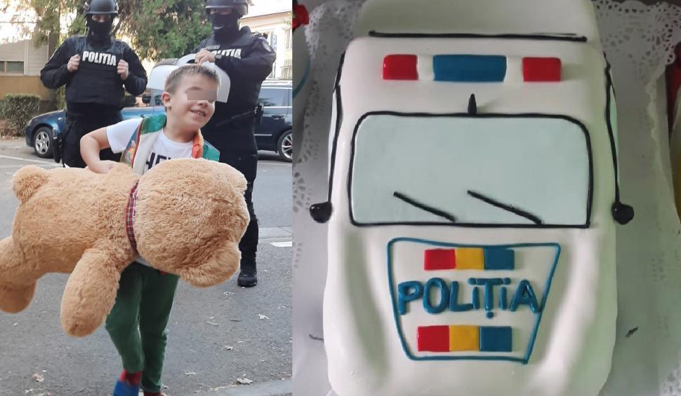 Surpriză de proporţii făcută de poliţişti pentru un copil, în Oradea 728892