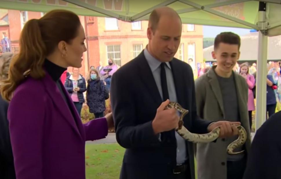 Ducele și ducesa de Cambridge, cu o tarantulă și un șarpe în mână, în Irlanda de Nord 729306