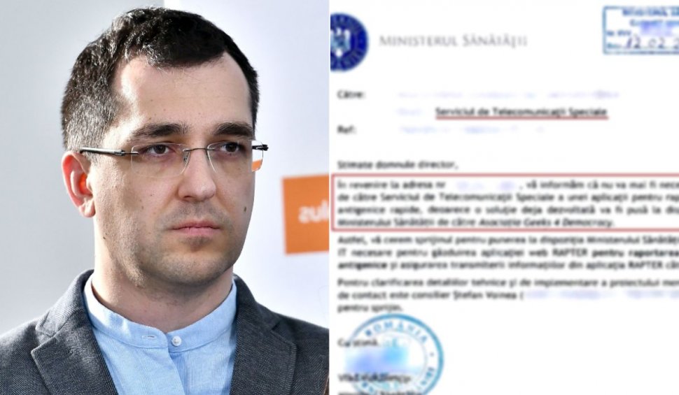 Documentul semnat de Vlad Voiculescu, prin care a dat datele personale ale românilor testați către un ONG