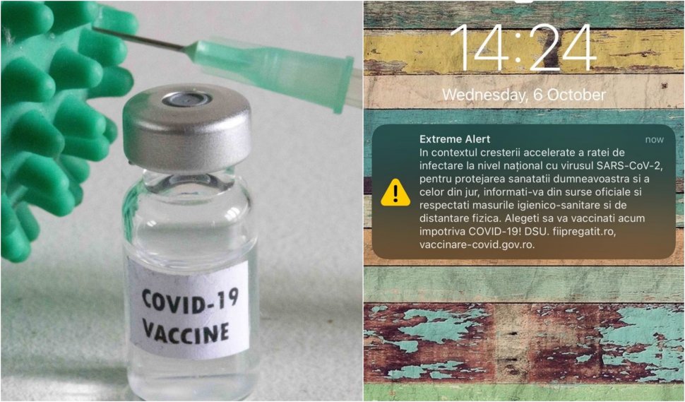Mesaj Ro-Alert, prin care li se cere românilor să se vaccineze