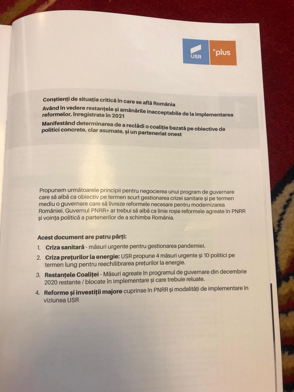 Condițiile cu care USR vrea să reintre la guvernare. Dacian Cioloș: ”Avem pregătit un pachet de măsuri” 730951