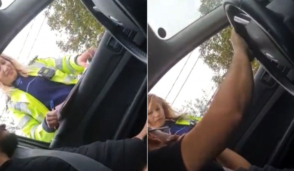 Poliţistă, amendă cu părere de rău pentru un şofer, clip viral pe TikTok: "Nu vi s-au dat flash-uri?"