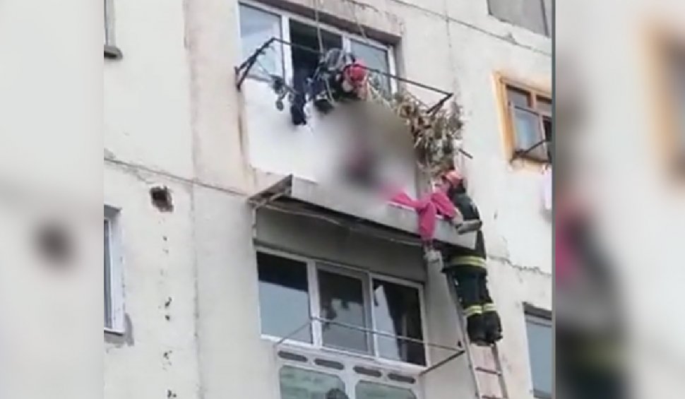 Un bărbat de 62 de ani a supravieţuit, după ce a căzut de la etajul 4 al unui bloc din Rovinari