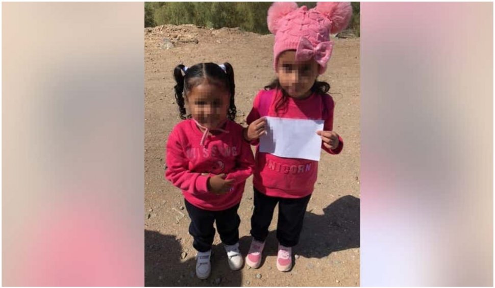 Două fetițe de 4 și 6 ani au fost găsite, speriate și pierdute, lângă granița americană. Ele aveau asupra lor doar un bilet cu o adresă