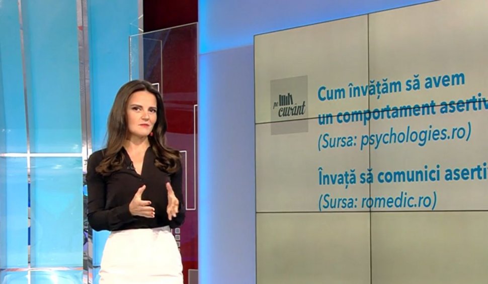 "Asertiv", se foloseşte în româna actuală cu un sens nou din engleză. Pe cuvânt, cu Ana Iorga
