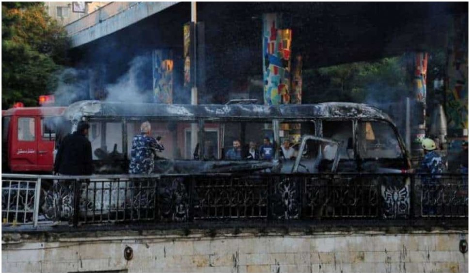 14 persoane au fost ucise într-o explozie care a vizat un autobuz militar în Damasc