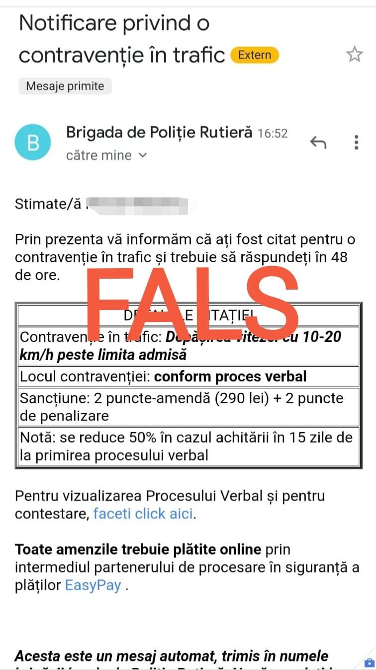 Poliția Română, avertisment de ultimă oră: Nu dați curs unor amenzi din trafic venite pe e-mail 732394