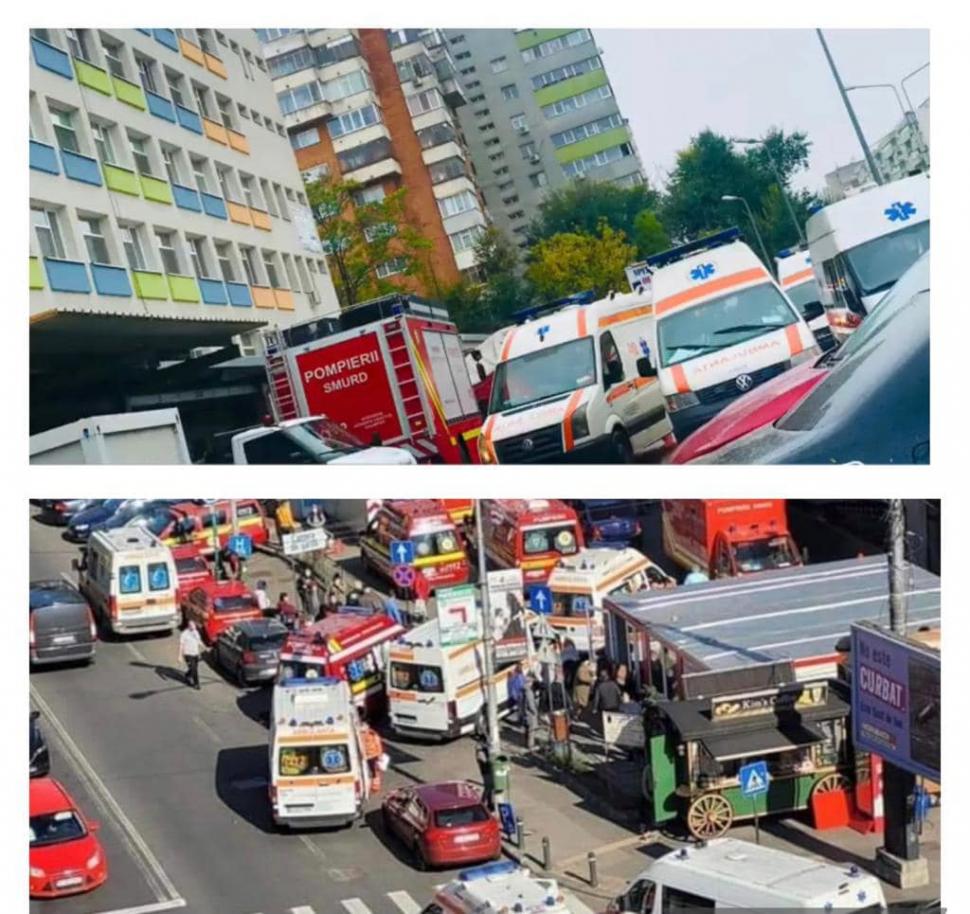 Imaginile zilei: Ambulanțele sufocă traficul la intrarea în spitale 732605