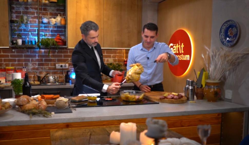 Friptură de pui la cuptor cu legume, rețeta lui Ștefan Lungu, la "Gătit la costum”. Principele Nicolae al României, invitatul special al ediției 2 732665