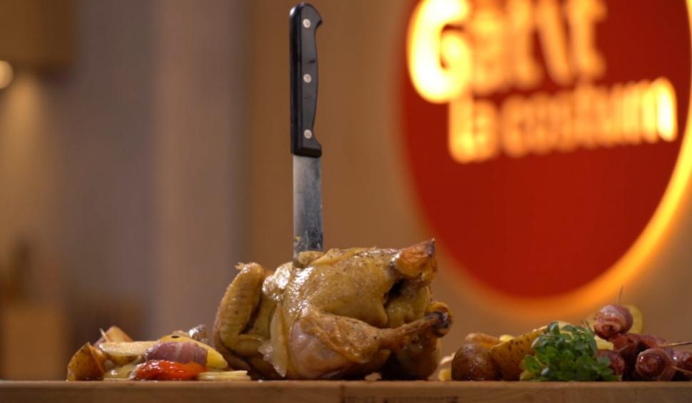 Friptură de pui la cuptor cu legume, rețeta lui Ștefan Lungu, la "Gătit la costum”. Principele Nicolae al României, invitatul special al ediției 2 732670