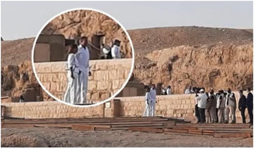 Imagini inedite cu Klaus și Carmen Iohannis în Egipt. Președintele, însoțit de o coloană faraonică 733293