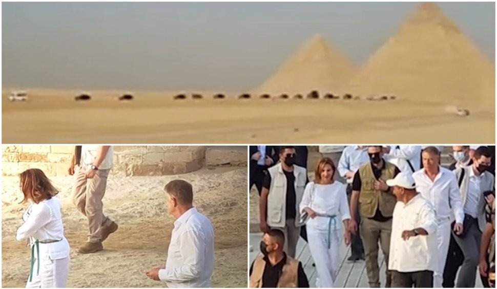 Epopeea lui Iohannis în Egipt: Românii l-au filmat pe președinte la piramide. "Mamă, dar ce mai sunt! Are și trib cu el"