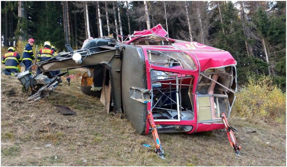 O telecabină s-a desprins de pe cablu si a căzut în gol, în Cehia. Un om a murit