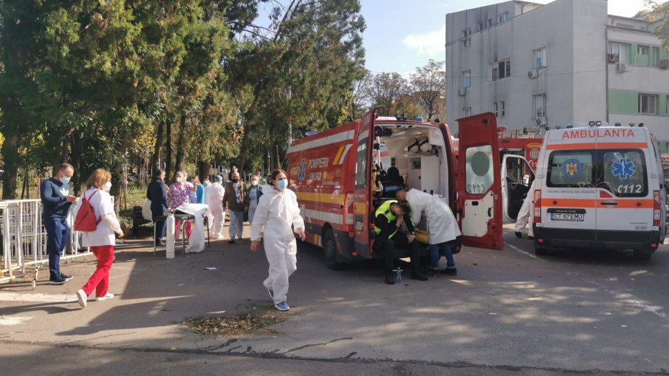 O femeie cu COVID s-a aruncat de la etajul şase al Spitalului Floreasca din Capitală