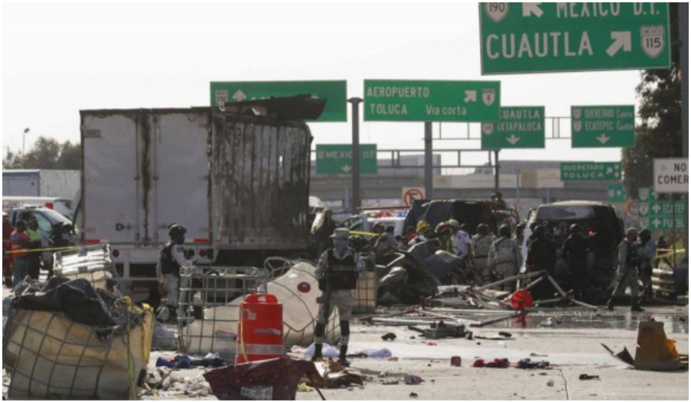 19 oameni au murit și alți 3 au fost răniți, după ce un camion a rămas fără frâne pe o autostradă din Mexic