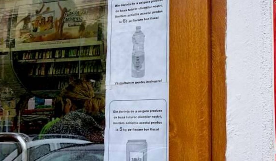 Ulei și zahăr vândute cu rația într-un magazin din Timiș, de teama crizei alimentare