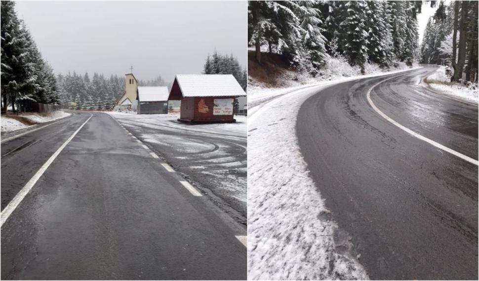 Ninge la Harghita, Bacău şi Braşov. "Şoferii să nu plece la drum, dacă nu au mașinile pregătite pentru iarnă!" 735119