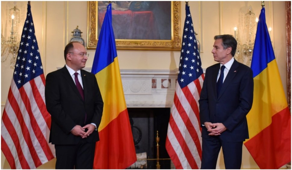 România și SUA, parteneri de încredere. Subiectele abordate de ministrul Bogdan Aurescu și Secretarul de Stat Antony Blinken 