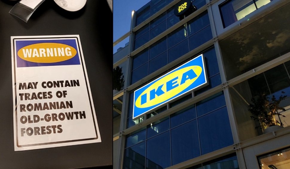 Românii, indignați de mesajul etichetelor de pe produsele Ikea din Viena: "ATENȚIE: poate conține urme de păduri seculare din România"