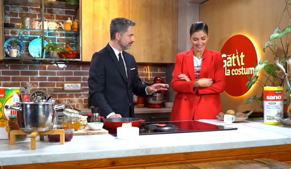 Alina Puşcaş şi Ştefan Lungu prepară pui la cuptor cu piure şi sos de vişine, în ediţia 8 "Gătit la costum" 735909