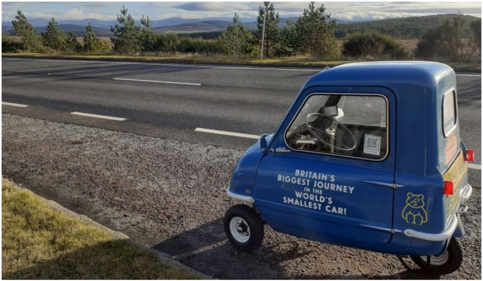 Un britanic vrea să parcurgă 1.400 kilometri cu cea mai mică mașină din lume, de doar 60 de kilograme