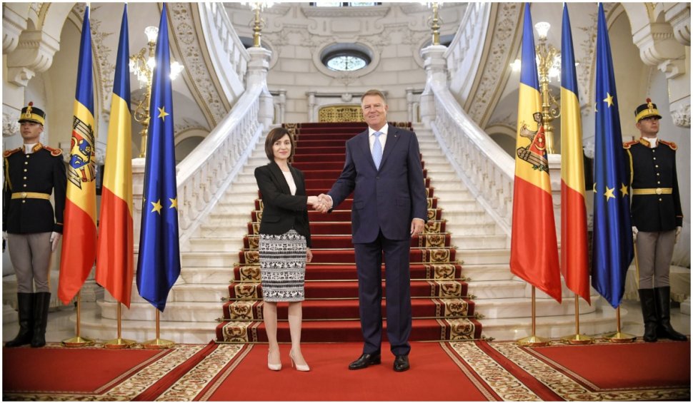 Klaus Iohannis și Maia Sandu, întâlnire oficială la București