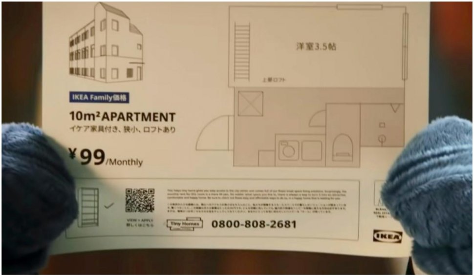 Ikea oferă spre închiriere un mini-apartament în Tokyo. Chiria va fi 1 dolar pe lună