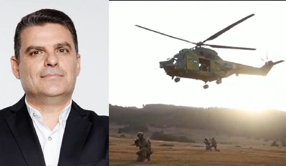 Radu Tudor, despre incidentul cu un elicopter militar care și-a pierdut un motor în timpul unui exercițiu: "Sunt destul de vechi. Armata română ar merita nişte elicoptere performante fabricate în ţară"