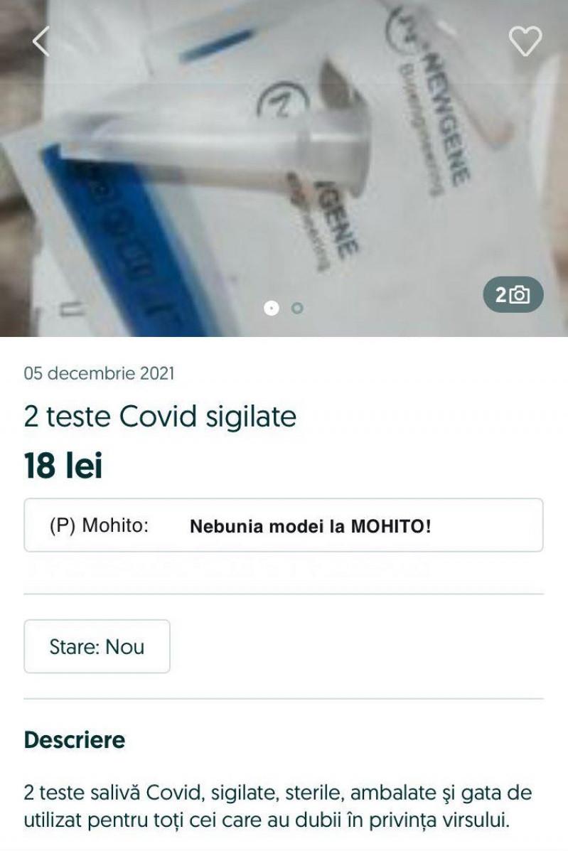 Teste de salivă distribuite în școli, vândute pe internet de părinți și de elevi 739563