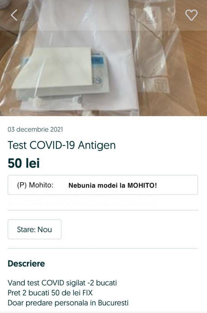 Teste de salivă distribuite în școli, vândute pe internet de părinți și de elevi 739564