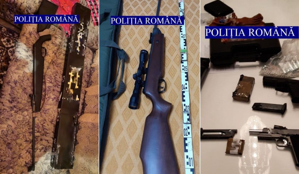 Peste 100 de percheziții la cei mai periculoși contrabandiști de arme din România