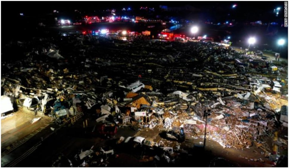Imaginile dezastrului, în SUA, după unul dintre "cele mai mari focare de tornade din istorie" | Peste 80 de morți